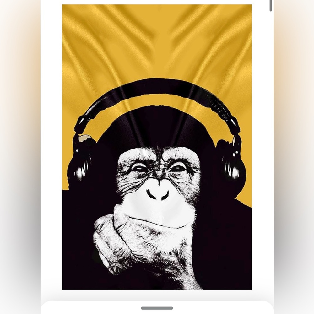 Tucocoo Banksy Headphone Monkey Tapestry